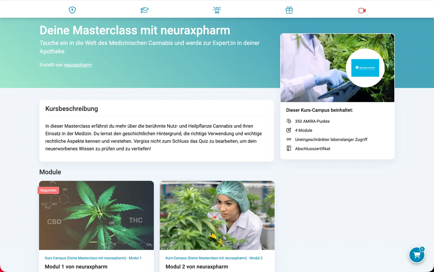 Digitales Lernformat für Neuraxpharm